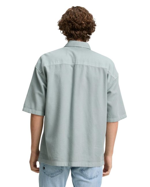 Tom Tailor DENIM Overshirt Hemd mit kurzen Ärmeln in Blue für Herren