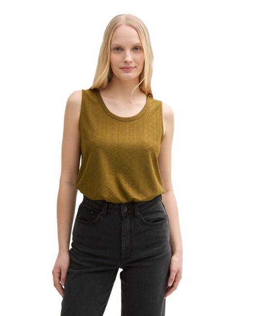 Tom Tailor Green Ajour Top im Material-Mix