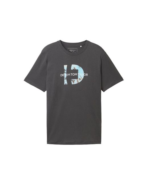 Tom Tailor DENIM T-Shirt mit Fotoprint in Black für Herren