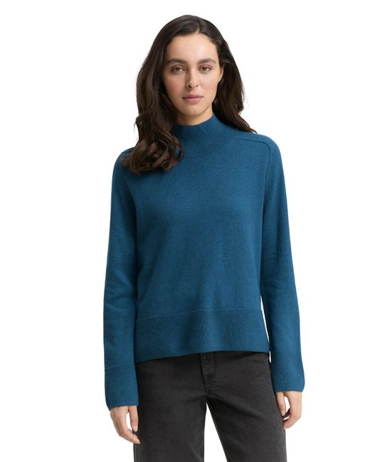 Tom Tailor Blue Strickpullover mit Stehkragen