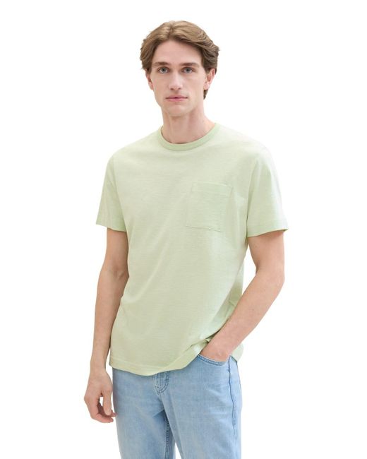 Tom Tailor T-Shirt mit Brusttasche in Green für Herren