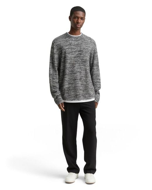 Tom Tailor DENIM Strickpullover im 2-in-1-Look in Gray für Herren