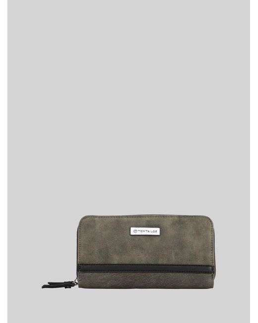 Tom Tailor Gray TTELIN Portemonnaie mit Logo-Applikation