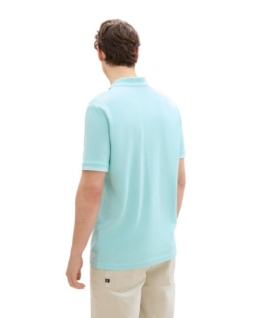 Tom Tailor DENIM Basic Poloshirt in Blue für Herren