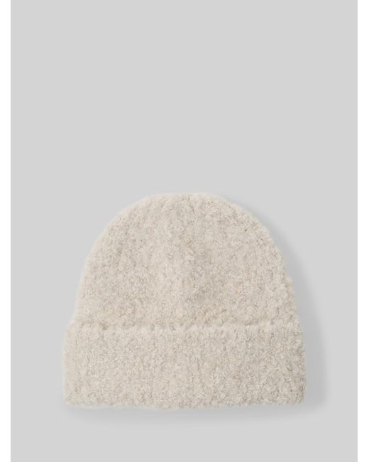 Tom Tailor White Bouclé Beanie Mütze