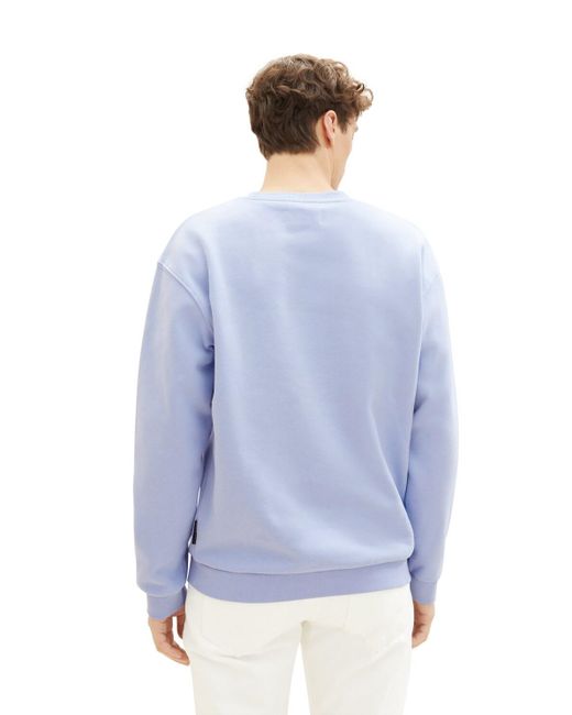 Tom Tailor DENIM Sweatshirt mit Bio-Baumwolle in Blue für Herren