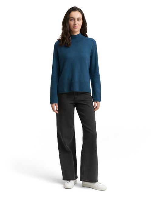 Tom Tailor Blue Strickpullover mit Stehkragen