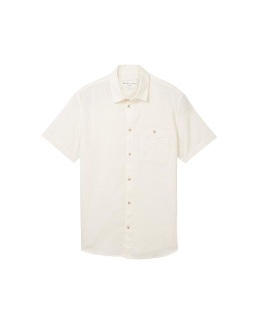 Tom Tailor DENIM Hemd aus Baumwolle in White für Herren