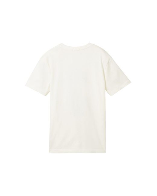 Tom Tailor Jungen Print T-Shirt mit Bio-Baumwolle in White für Herren