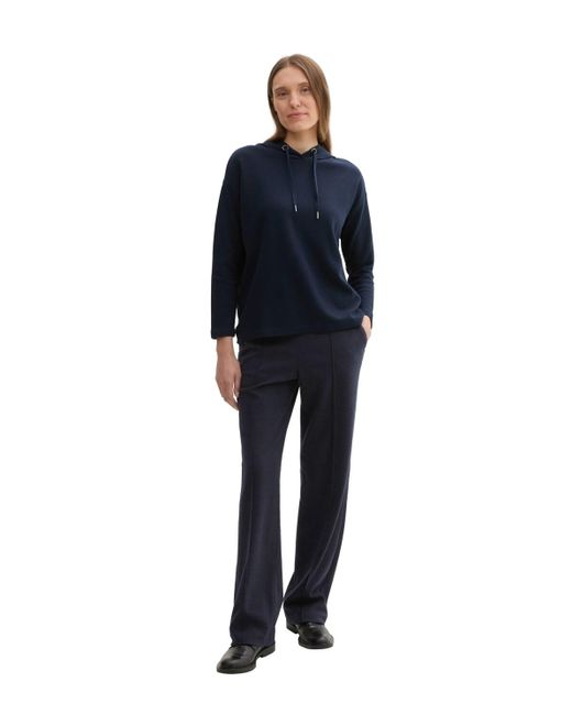 Tom Tailor Straight Leg Bermudas in unifarbenem Design (marine) online