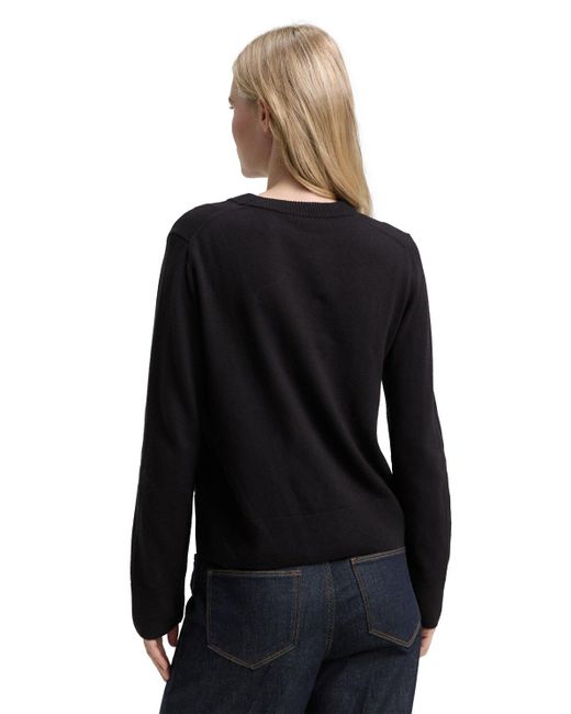 Tom Tailor Black Strickpullover mit Rundhalsausschnitt