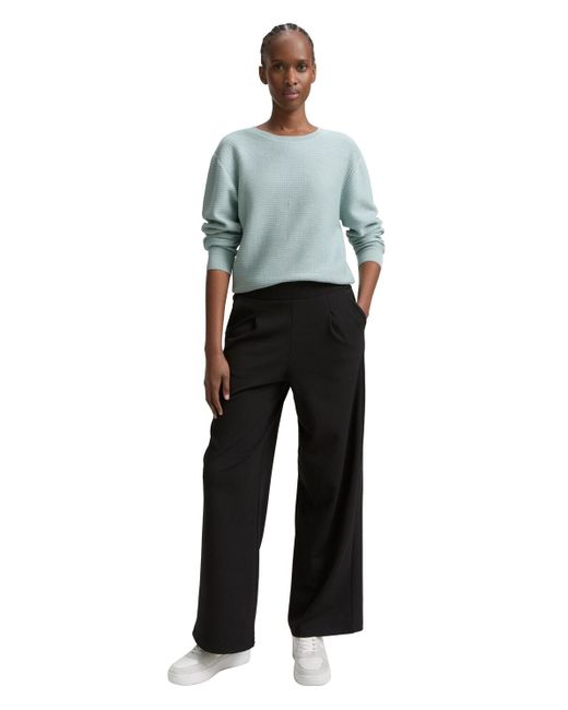 Tom Tailor Blue DENIM Strickpullover mit Rundhalsausschnitt