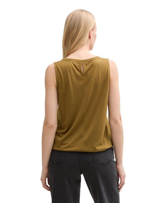 Tom Tailor Green Ajour Top im Material-Mix