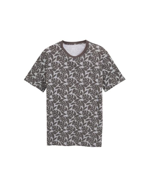 Tom Tailor DENIM T-Shirt mit Allover-Print in Gray für Herren