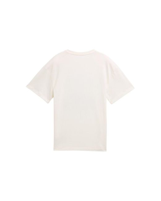 Tom Tailor Jungen Oversize T-Shirt mit Print in White für Herren