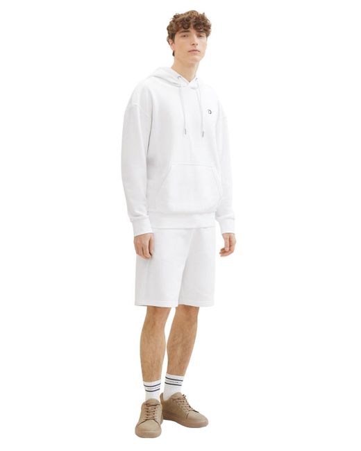 Tom Tailor DENIM Relaxed Sweatshorts in White für Herren
