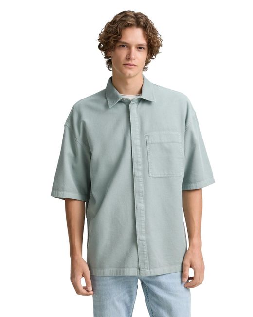 Tom Tailor DENIM Overshirt Hemd mit kurzen Ärmeln in Blue für Herren