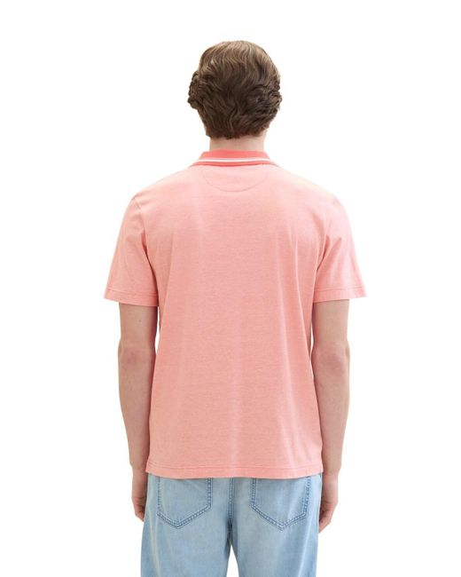 Tom Tailor Basic Poloshirt in Pink für Herren