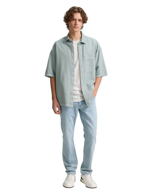 Tom Tailor DENIM Overshirt Hemd mit kurzen Ärmeln in Blue für Herren