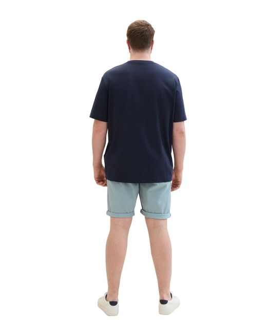 Tom Tailor Plus - Chino Shorts in Blue für Herren