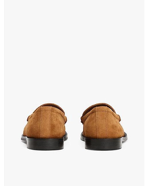 Tommy Hilfiger Suède Loafer Met Paardenbit-Detail in het White