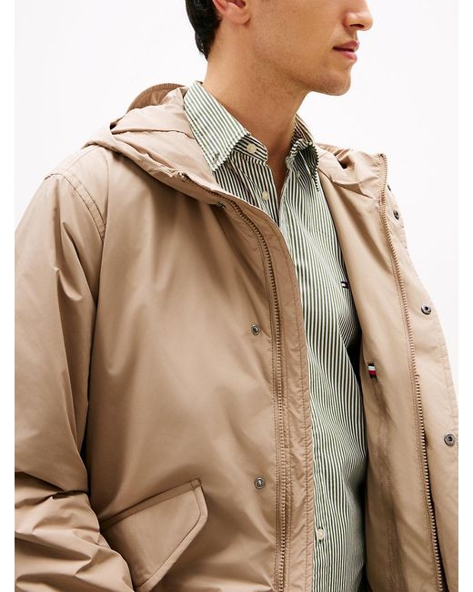 Tommy Hilfiger Natural Lightweight Packable Hooded Jacket for men