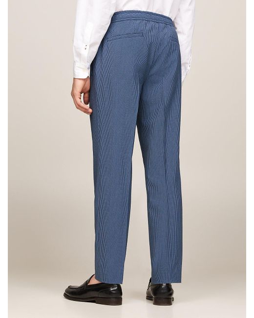 Tommy Hilfiger Blue Tonal Pinstripe Slim Fit Two-piece Suit for men
