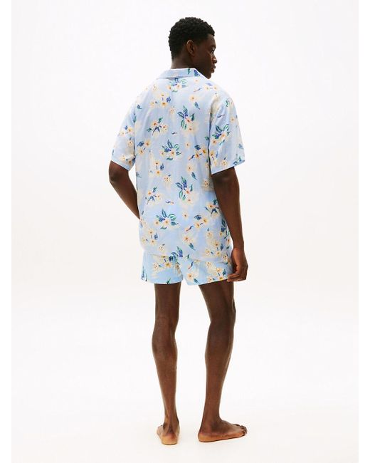 Camicia Stile Bowling Con Stampa di Tommy Hilfiger in Blue da Uomo