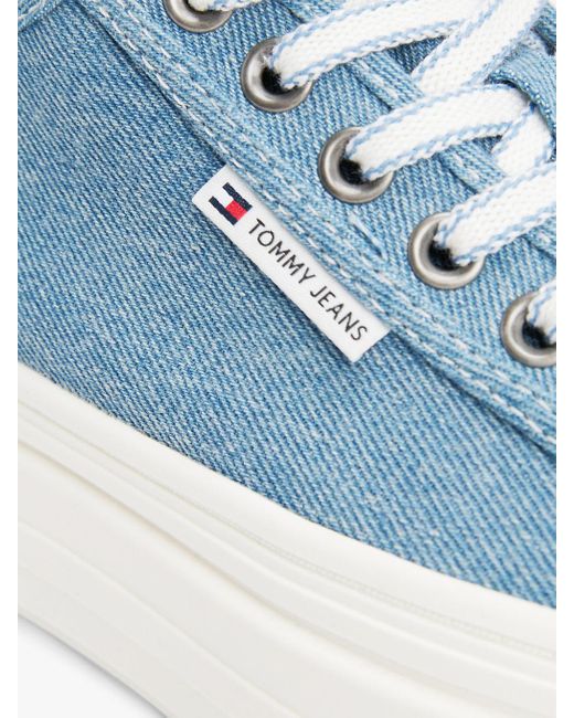 Baskets En À Semelle Compensée Tommy Hilfiger en coloris Blue