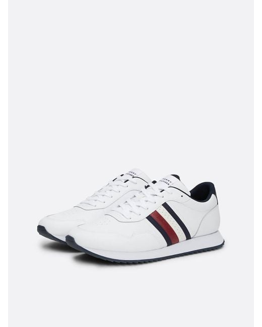 Tommy Hilfiger Metallic Signature Tape Lace-up Runner Trainers for men