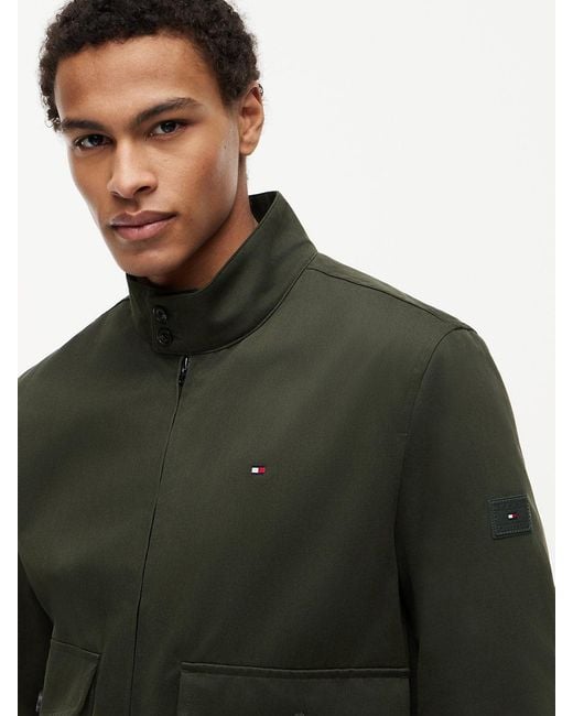 Giacca Con Zip E Patch Logo di Tommy Hilfiger in Green da Uomo