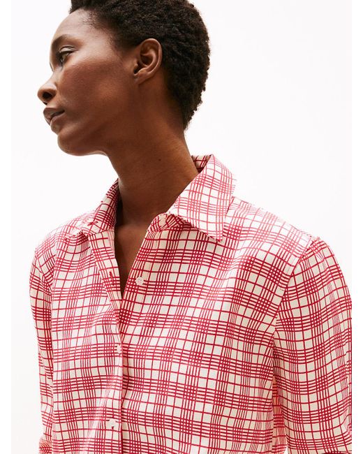 Chemise En Soie Mélangée The Runway Collection Tommy Hilfiger en coloris Pink