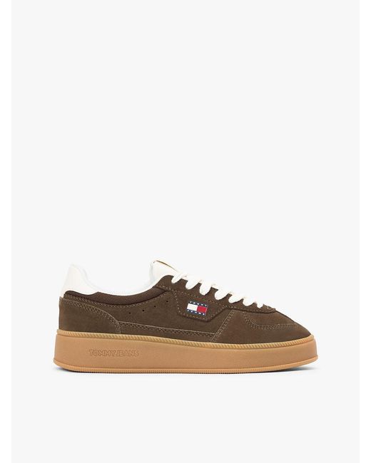 Tommy Hilfiger Brown The Greenwich Suede Chunky Trainers