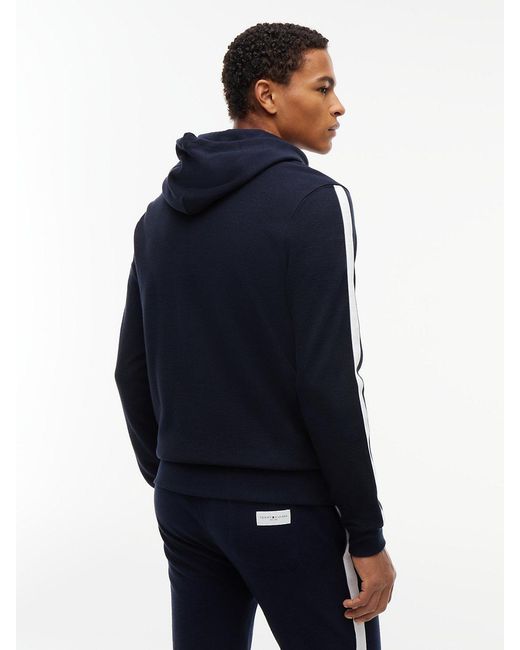 Tommy Hilfiger Blue Th Established Zip-thru Lounge Hoody for men