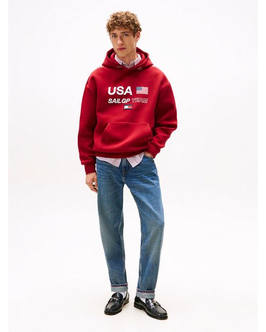 Sweat À Capuche Tommy X U.S. Sail Gp Team Tommy Hilfiger pour homme en coloris Red