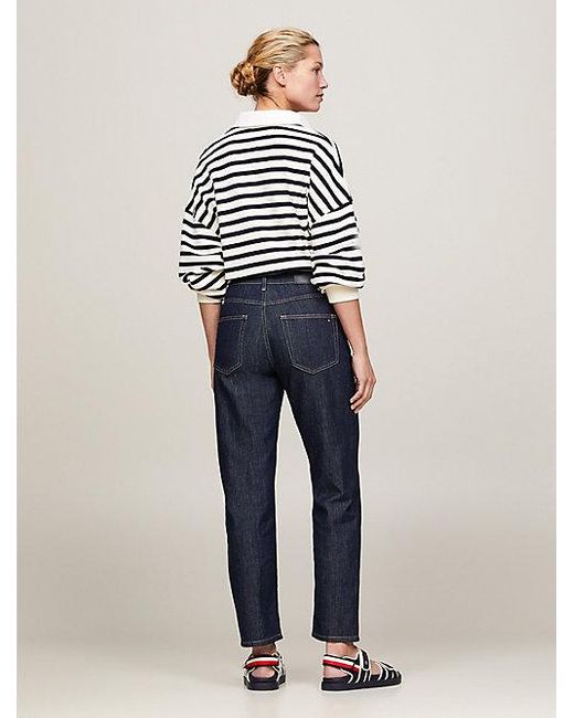 Tommy Hilfiger Blue Classics Straight Jeans mit hohem Bund und TH-Monogramm