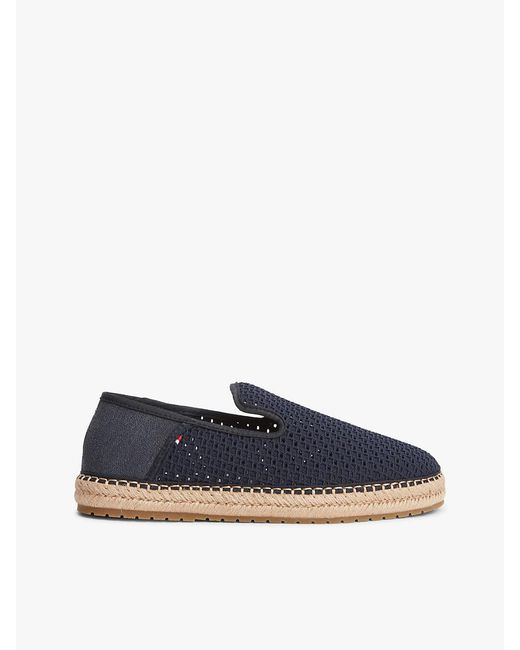 Tommy Hilfiger Blue Knit Flexible Espadrilles for men