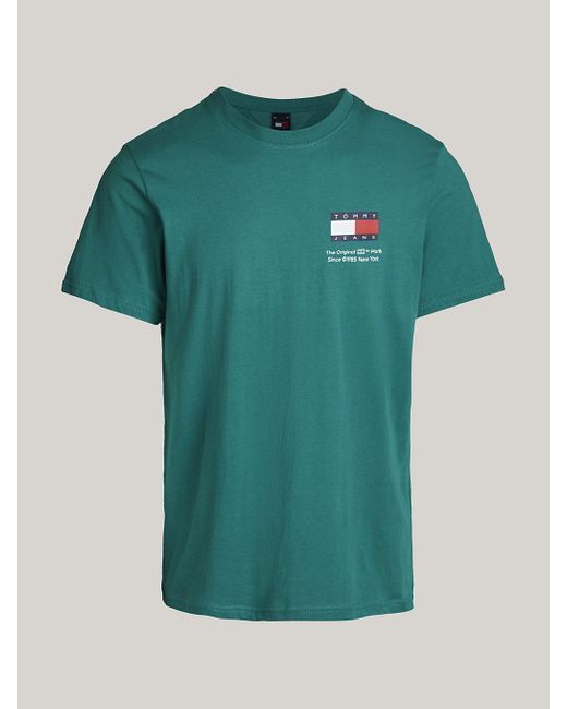 T-shirt ajusté Essential à logo Tommy Hilfiger pour homme en coloris Green