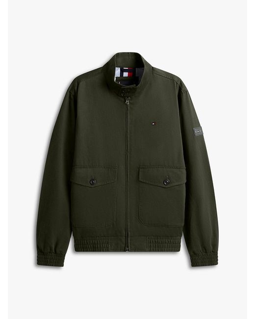 Giacca Con Zip E Patch Logo di Tommy Hilfiger in Green da Uomo