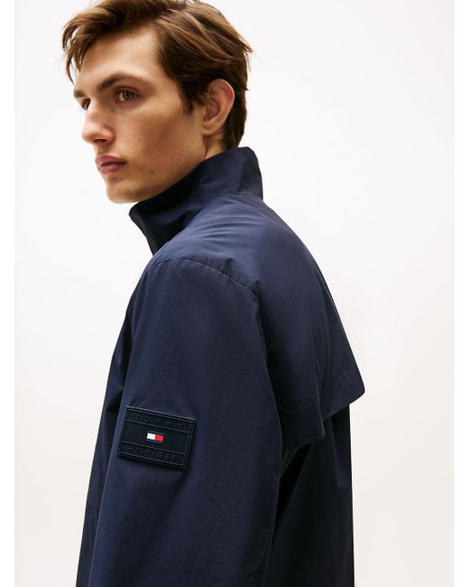 Giubbino Idrorepellente Con Zip Integrale di Tommy Hilfiger in Blue da Uomo