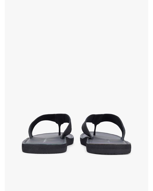Tommy Hilfiger White Jacquard Logo Flip-Flops for men