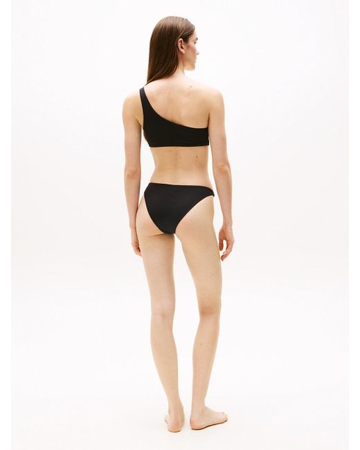 Tommy Hilfiger Black Everyday Luxe One-shoulder Bikini Top