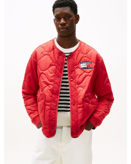 Tommy Hilfiger Red The Apxgp Collection Quilted Reversible Liner Jacket for men