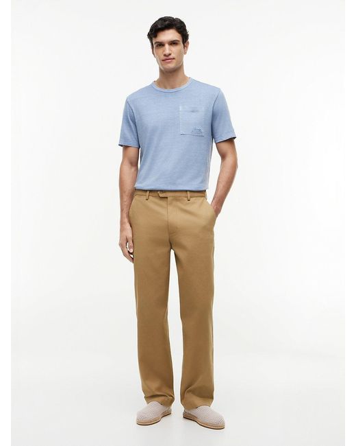 Tommy Hilfiger Blue Patch Pocket Washed T-Shirt for men
