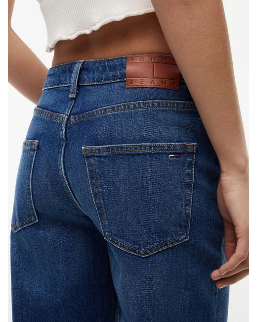 Tommy Hilfiger Blue Whiskered Low Rise Straight Leg Jeans