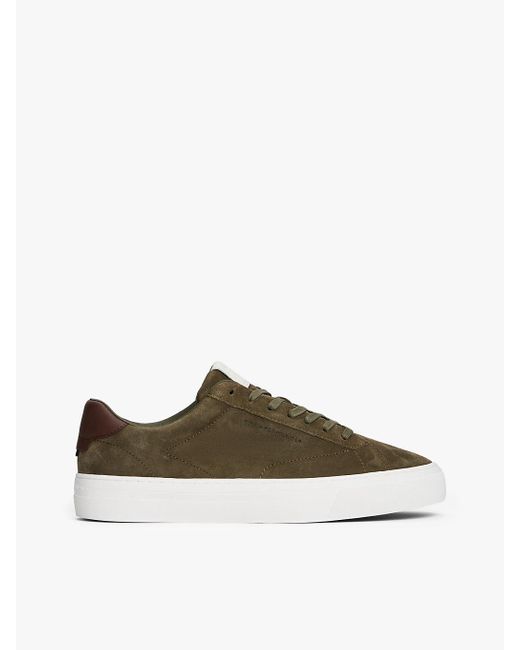 Baskets En Daim À Semelle Cuvette Tommy Hilfiger pour homme en coloris Green