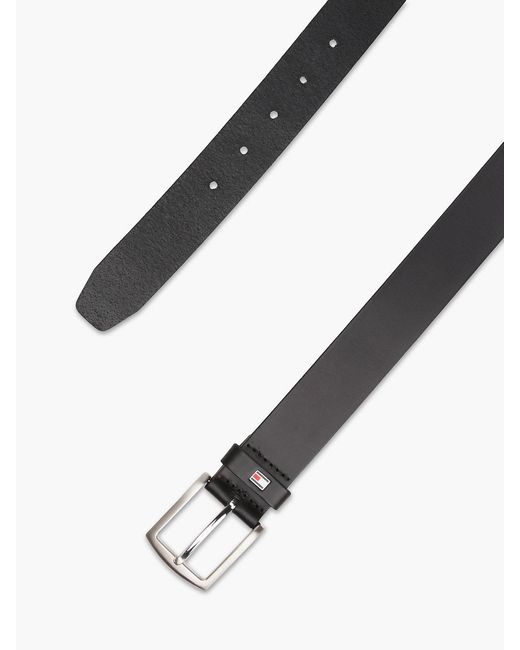 Cintura Denton Con Bandierina Sul Passante di Tommy Hilfiger in Black da Uomo