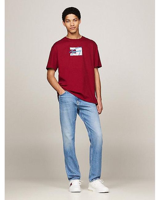 Tommy Hilfiger T-Shirt mit Rundhalsausschnitt und Logo in Red für Herren