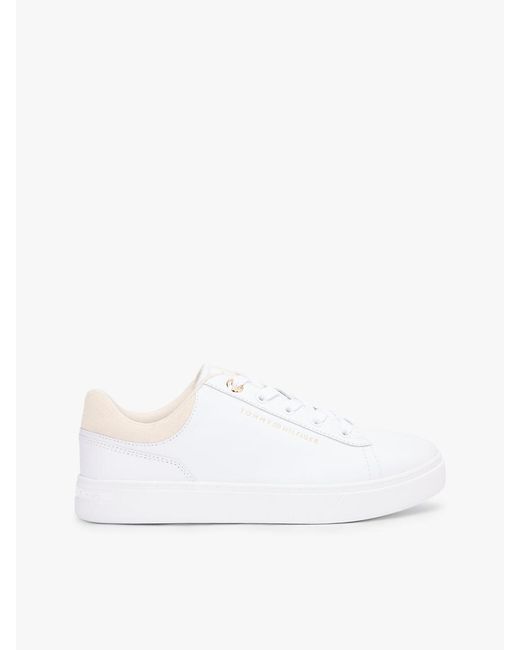 Tommy Hilfiger Multicolor Leather Embossed Logo Cupsole Trainers