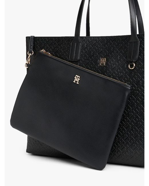 Cabas À Monogramme Th Tommy Hilfiger en coloris Black